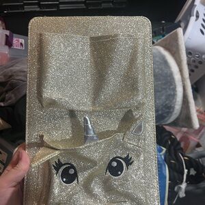 Glittery Gold Unicorn locker Magnet